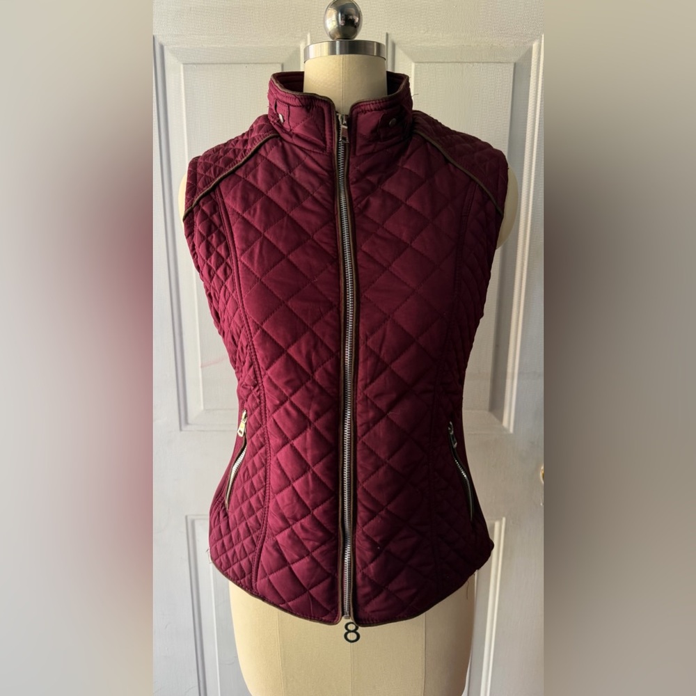 Quilted Burgundy Vest